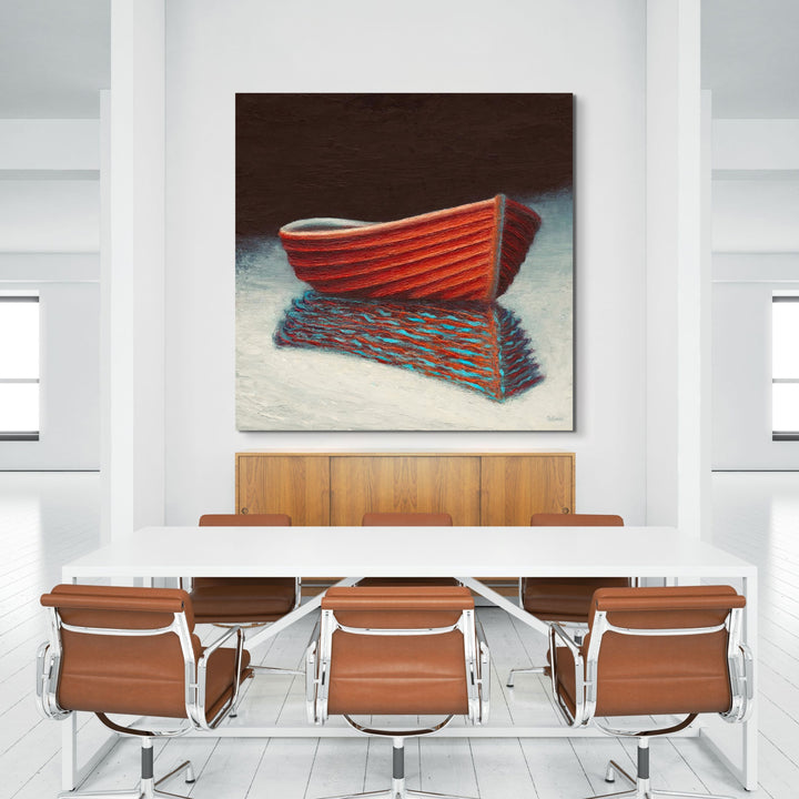 Boat Paintings, Viking Ship Rowboat Art, Nautical Canvas Print - Art of the Sea 