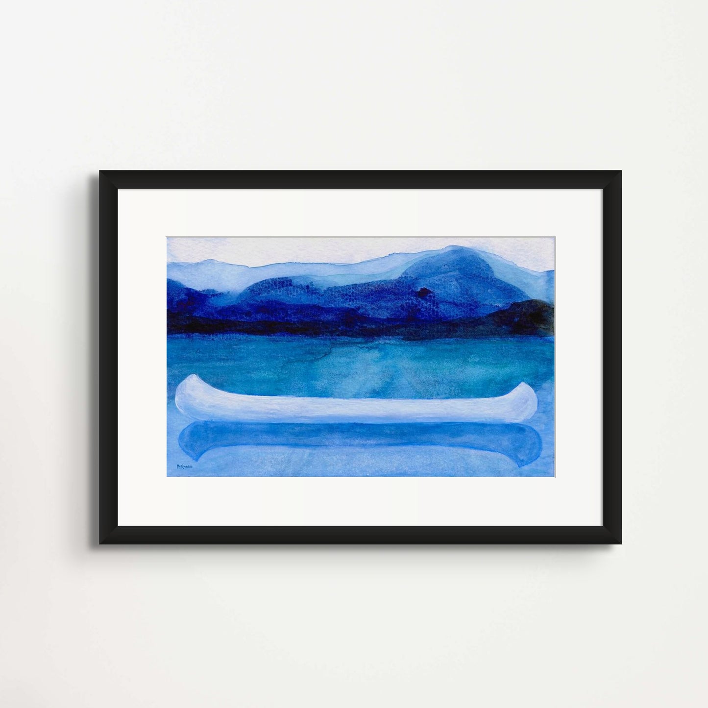 Large Framed Wall Art - Contemporary Boat Lake House Decor - Original Coastal Framed Print