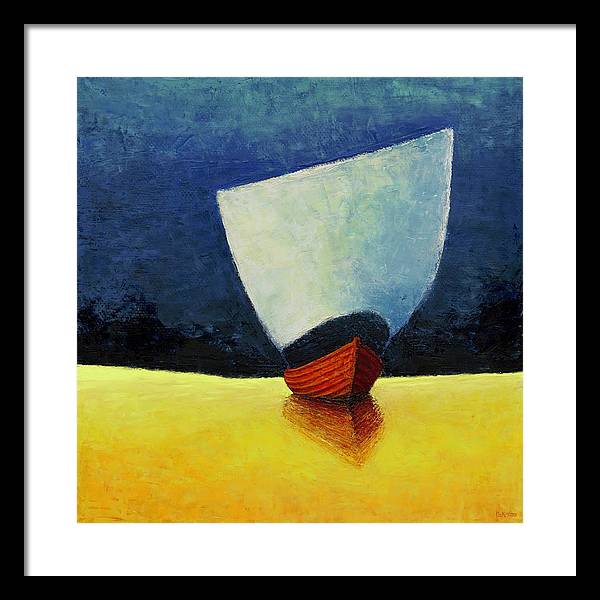 Ukrainian chaika flag by Catherine McKinnon - Coastal Art Framed Print - Art of the Sea 