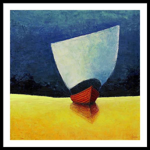 Ukrainian chaika flag by Catherine McKinnon - Coastal Art Framed Print - Art of the Sea 