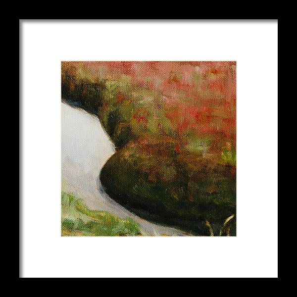 Colorful Artwork - Red and Green Cranberry Bog Painting - Framed Landscape Print - Art of the Sea 