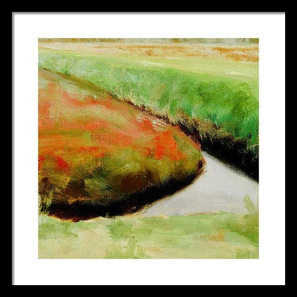 Rustic Wall Art - Contemporary Cranberry Bog Painting - Framed Landscape Print - Art of the Sea 