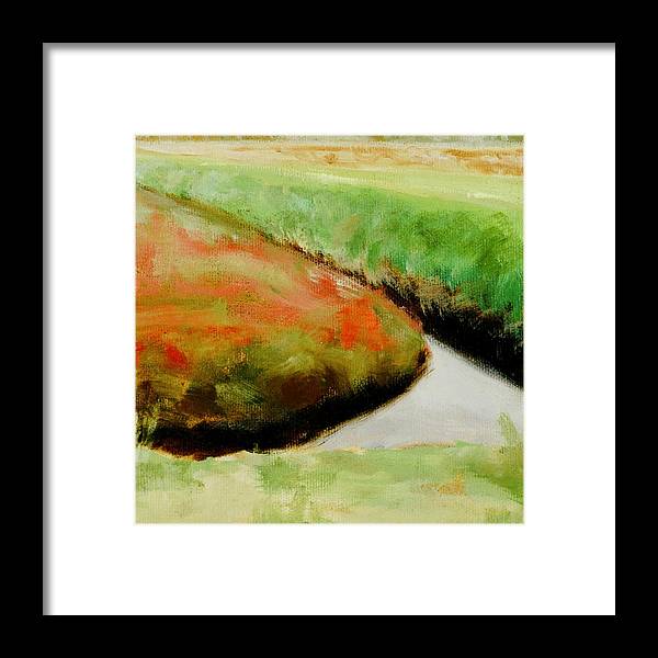 Rustic Wall Art - Contemporary Cranberry Bog Painting - Framed Landscape Print - Art of the Sea 