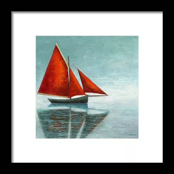 Abstract Frame - Galway Hooker Boat Painting - Framed Coastal Art Print - Galway Hooker by Catherine McKinnon - Art of the Sea 