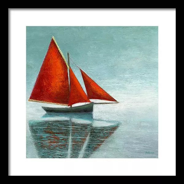 Galway Hooker by Catherine McKinnon - Coastal Art Framed Print - Art of the Sea 