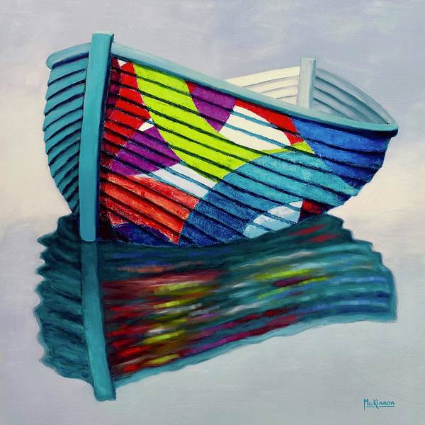 Colorful Paintings - Boat Painting Modern Minimalist - Giclee Coastal Art Print - Art of the Sea 