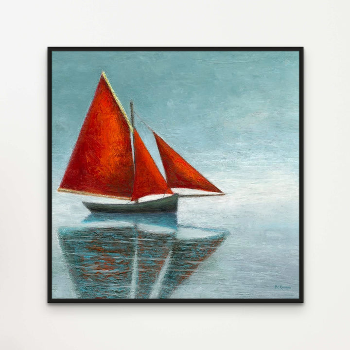 Galway Hooker Boat - Contemporary Sailboat Painting - Giclée Art Print - Art of the Sea 