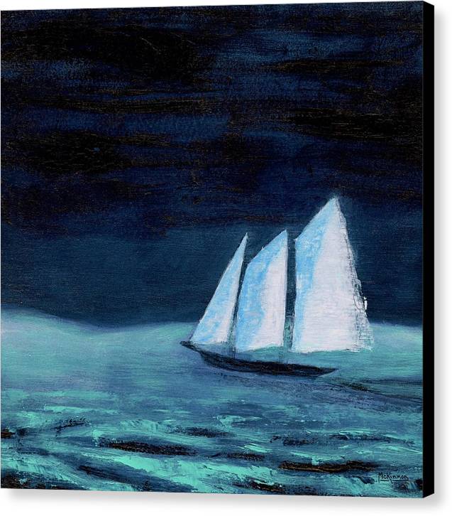 Night Cruise by Catherine McKinnon - Coastal Art Canvas Print - Art of the Sea 