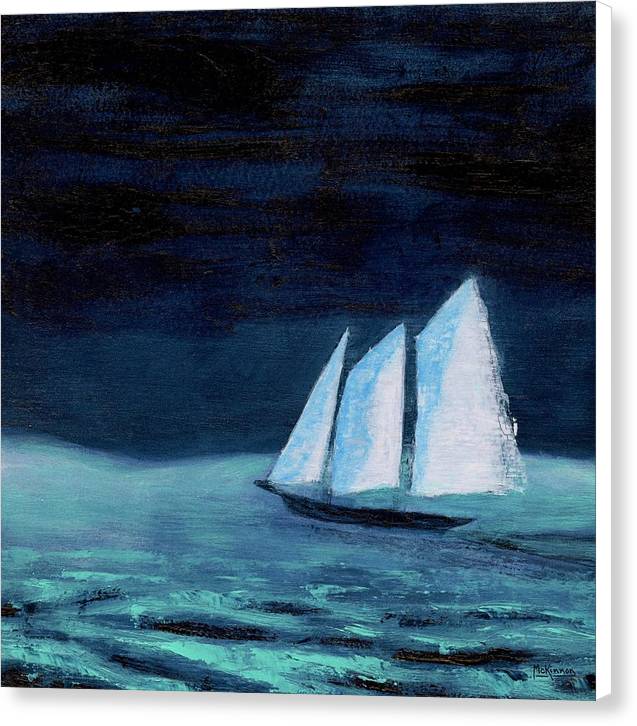 Night Cruise by Catherine McKinnon - Coastal Art Canvas Print - Art of the Sea 