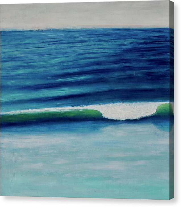 Wave Wall Art - Blue Green Surf on Beach - Canvas Coastal Print - Art of the Sea 