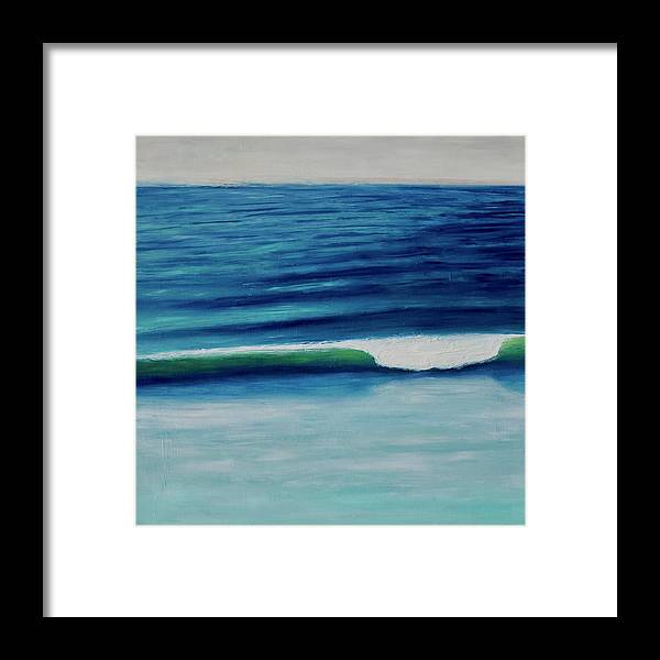 Wave Paintings - Beach Surf along Coastline Painting - Framed Coastal Print - Art of the Sea 