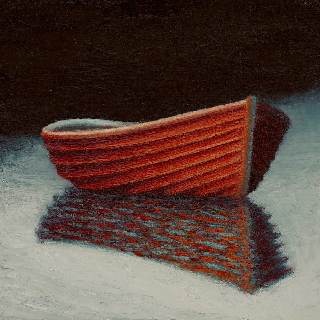 Decoration Nautical, "Norwegian Snekke, a Wooden Rowboat", 8 x 8 - Art of the Sea 