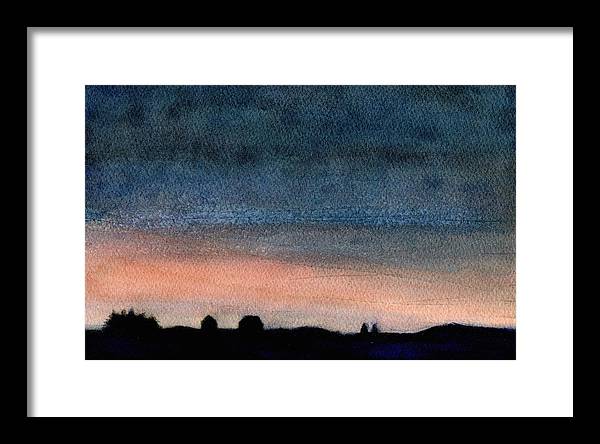 Sunset Wall Art - Nova Scotia Landscape Watercolor - Framed Coastal Print - Art of the Sea 