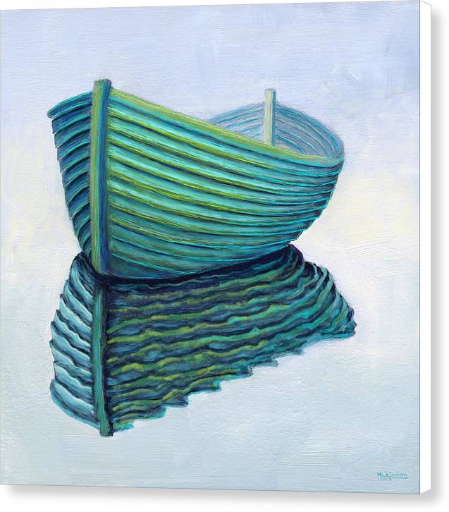 Turquoise Lapstrakes by Catherine McKinnon - Coastal Art Canvas Print - Art of the Sea 